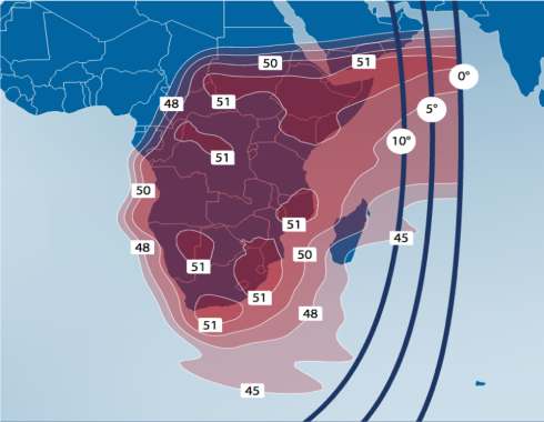 Telesat Ku-Band Africa 15W T12v Coverage satellite internet solutions 